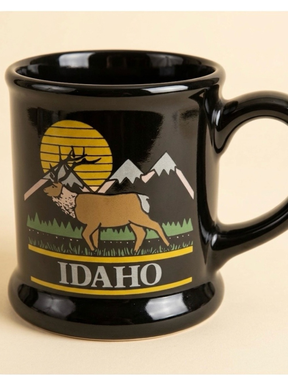 Idaho-themed Souvenir Americawear Mug, Black